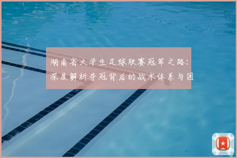 湖南省大学生足球联赛冠军之路:深度解析夺冠背后的战术体系与团队精神